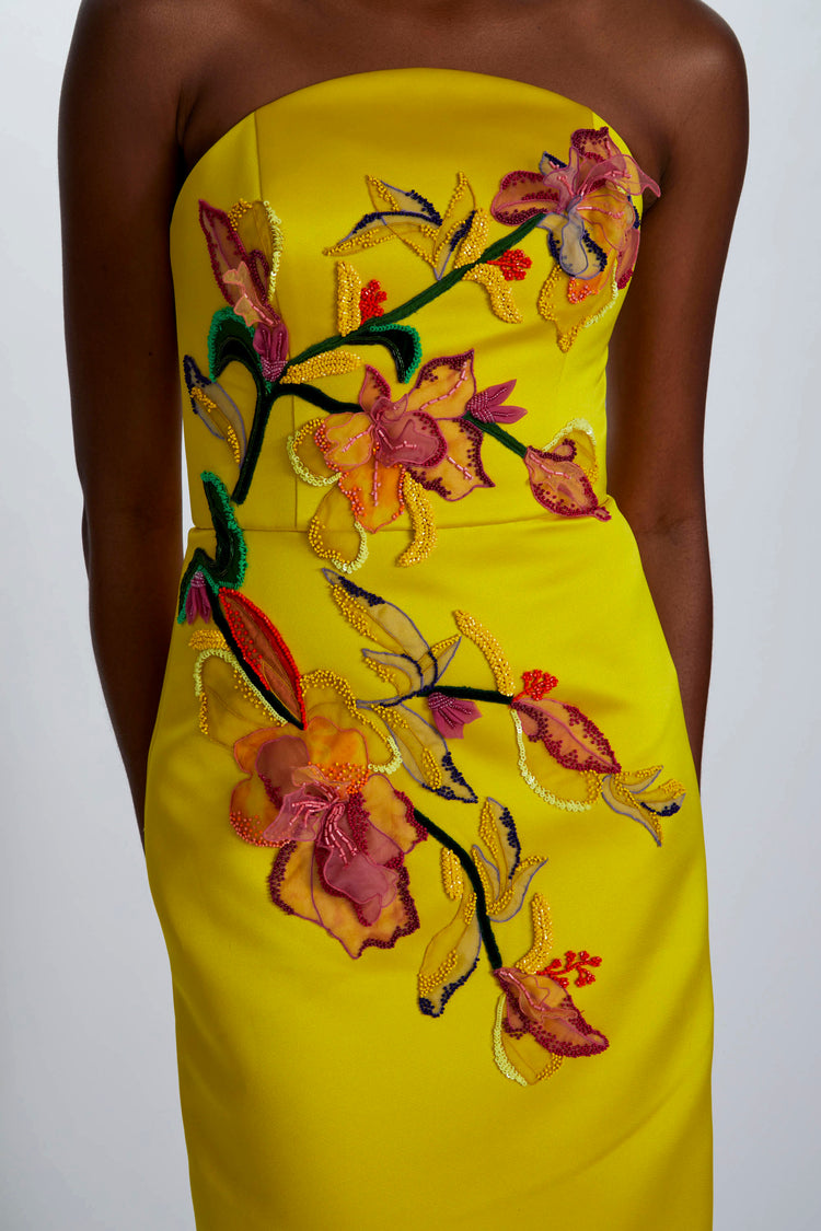 P725 - Lime, dress by color from Collection Evening by Amsale