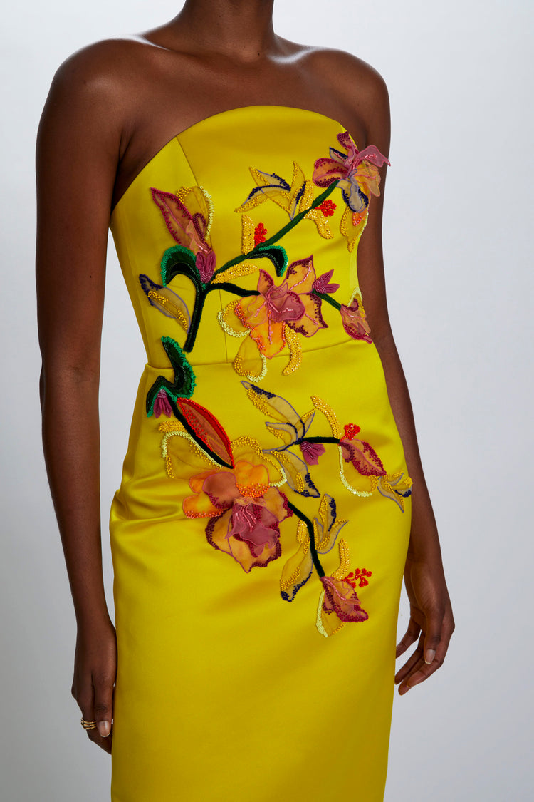 P725 - Lime, dress by color from Collection Evening by Amsale