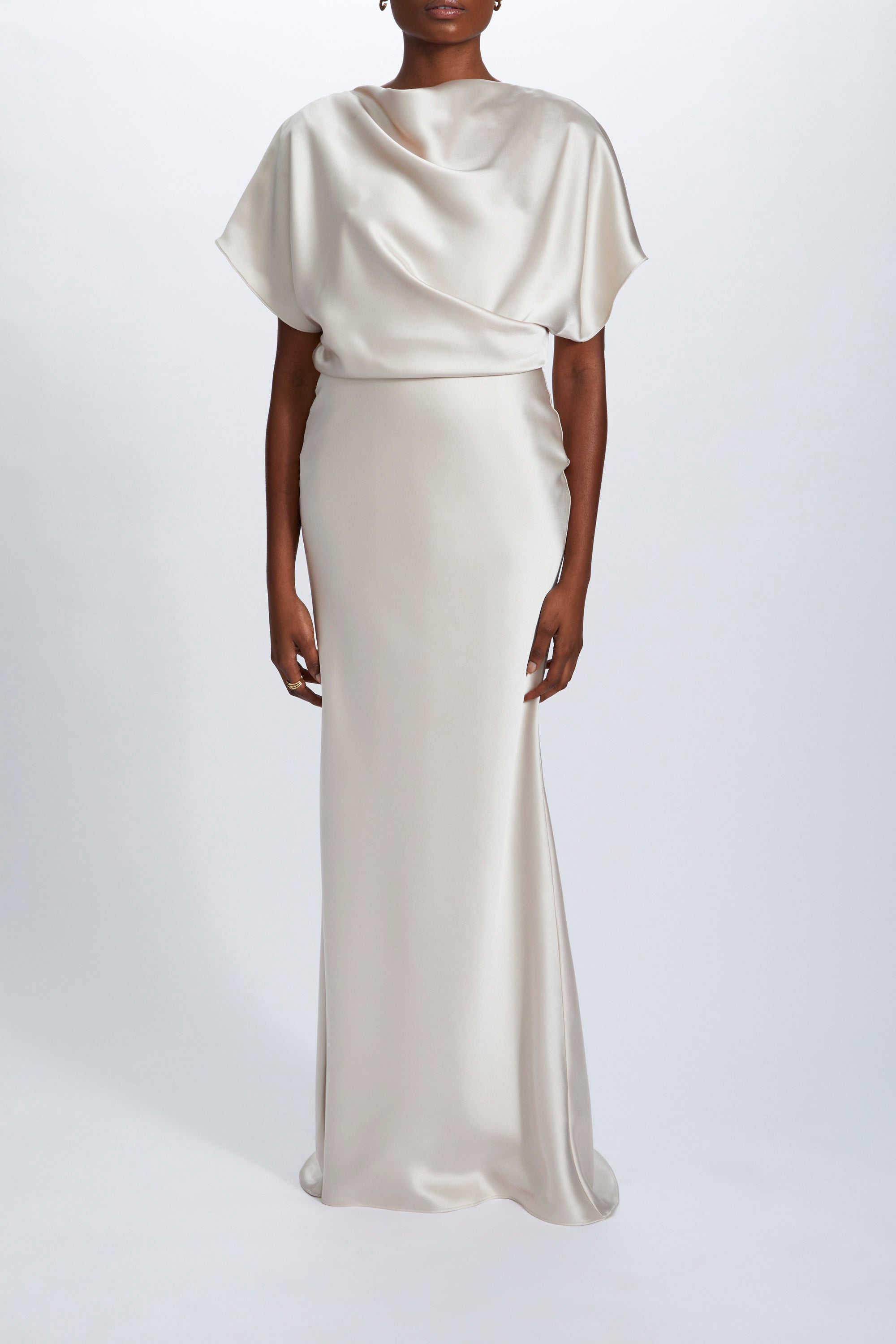 draped dress Cascading Drape Moss / 22 %0D%0AYKK%20zipper%20(known%20as%20the%20most%20durable%20and%20reliable%20zippers%20manufactured%20today) 3pc Designer wedding draped dress