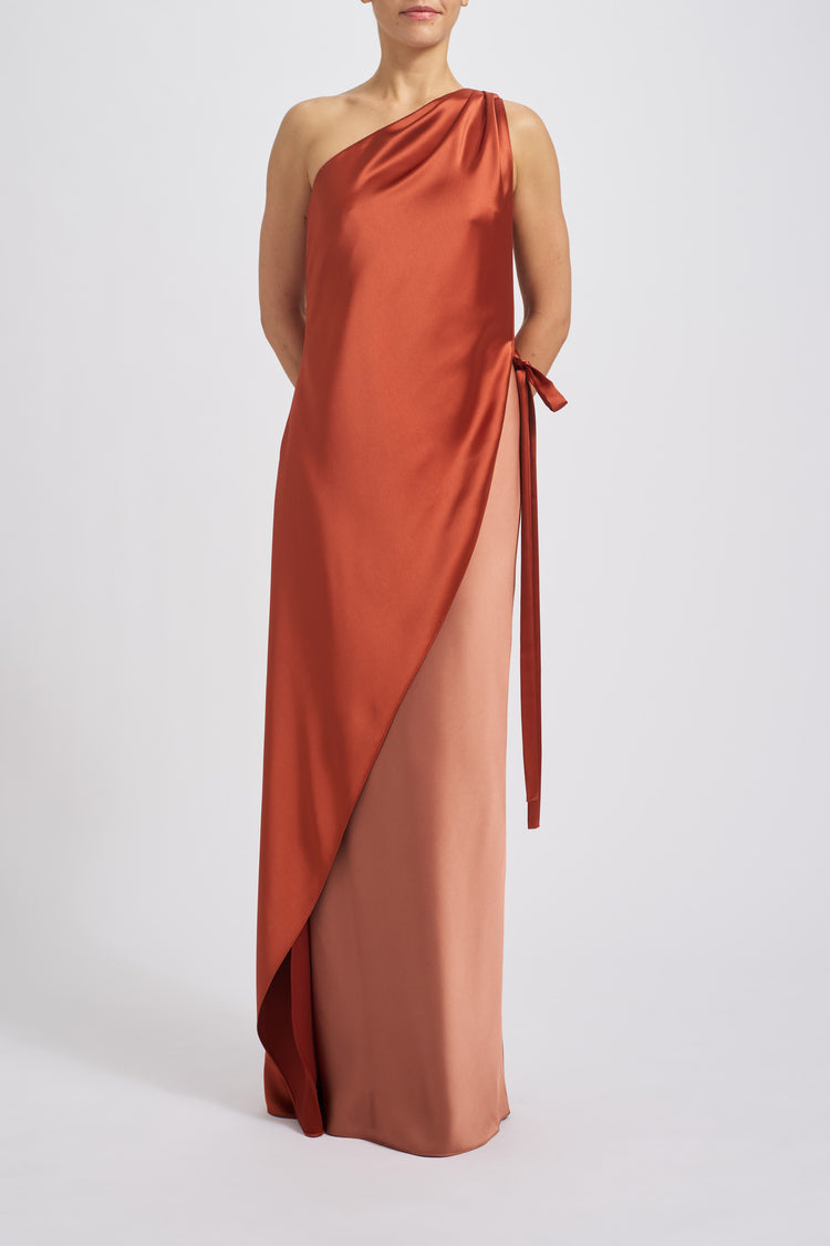 P749CBS - Copper-sienna, dress by color from Collection Evening by Amsale