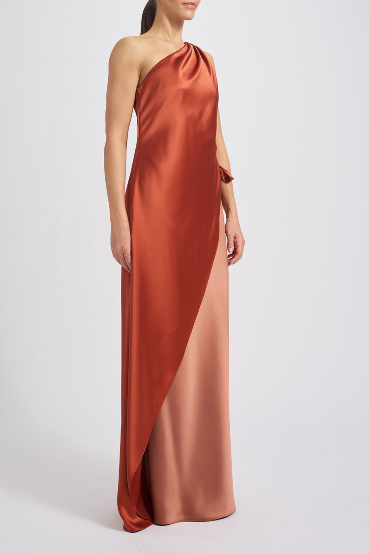 P749CBS - Copper-sienna, dress by color from Collection Evening by Amsale