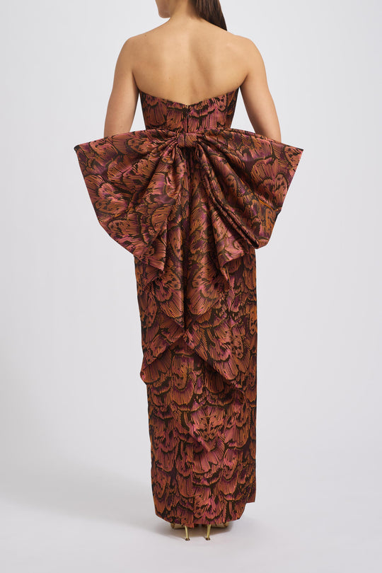 Jacquard Bow Gown, $2,350, dress from Collection Evening by Amsale, Fabric: jacquard