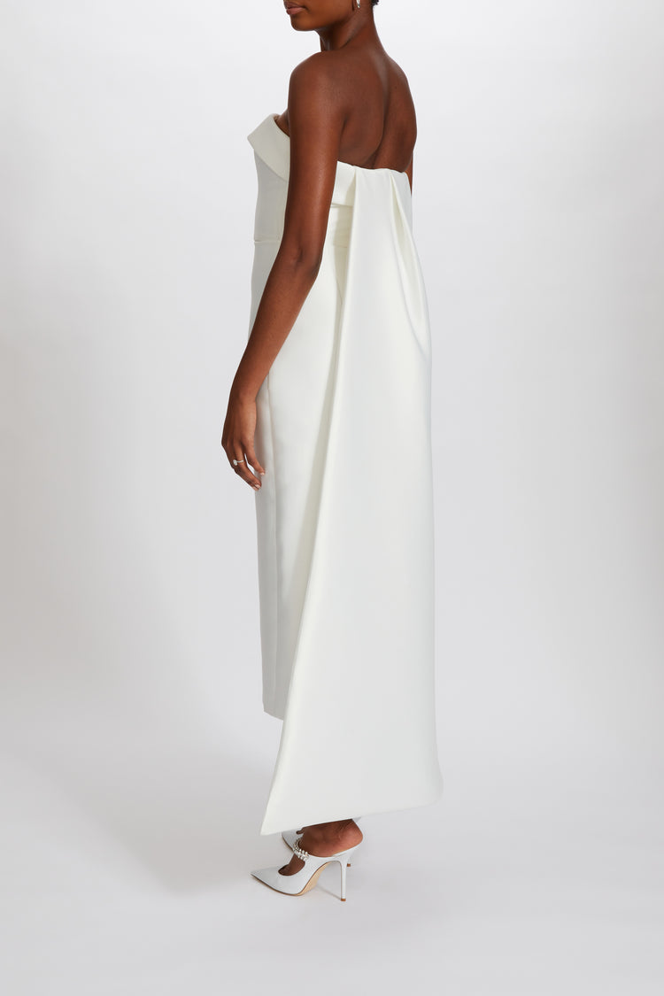 Mikado Watteau Dress – Amsale