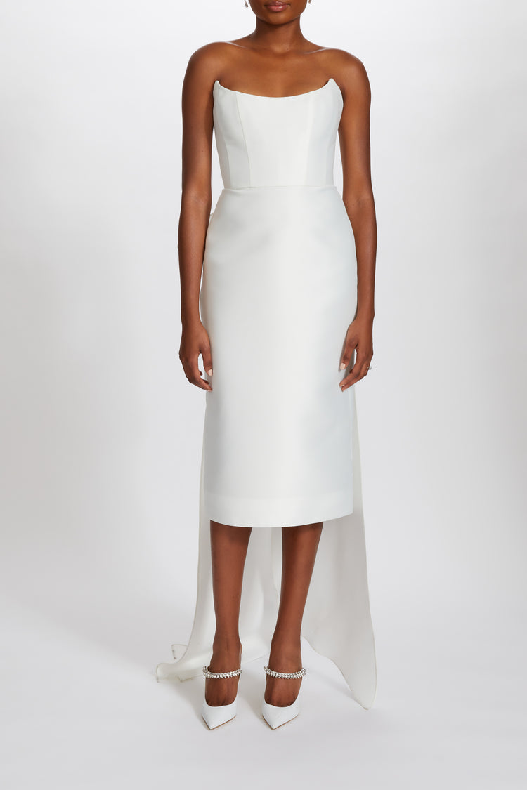 Mikado Oversized Bow Dress Ivory / 2