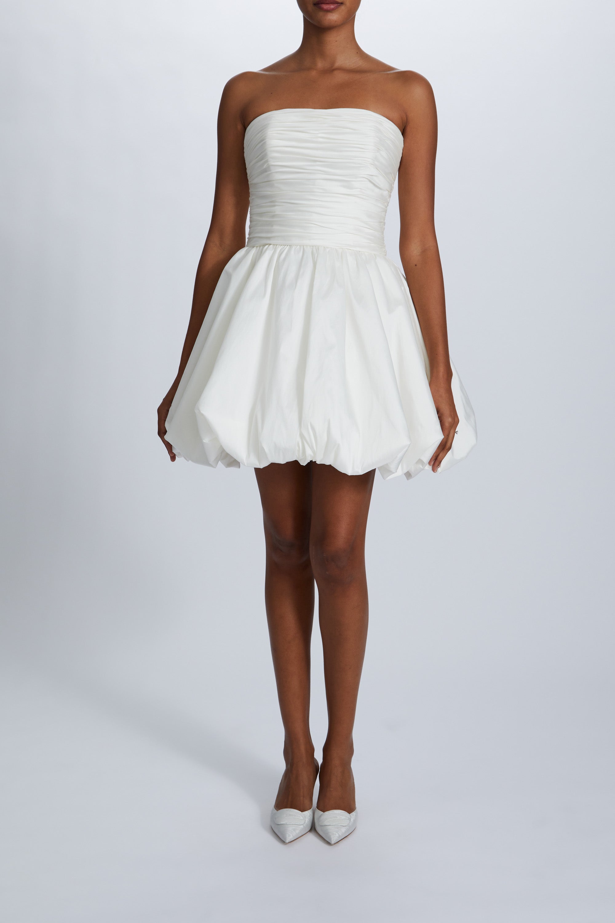 white drop waist mini dress Dropwaist Halter Mini Dress main image 1