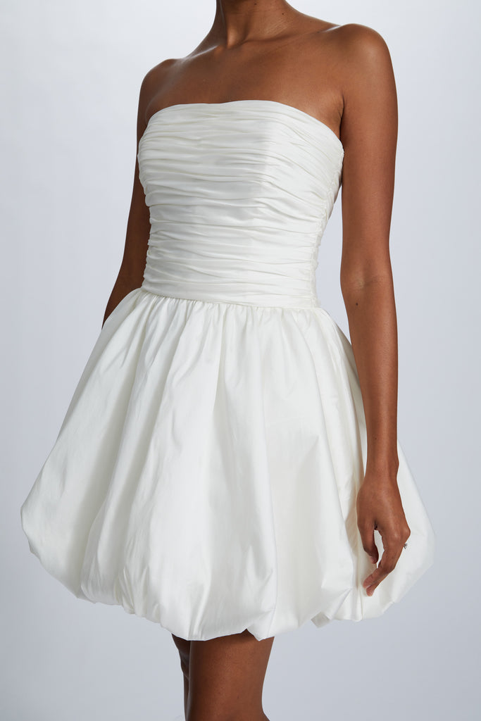 Taffeta Mini Dress Ivory / 16 | Amsale Taffeta Mini Dress Ivory / 16 | Amsale