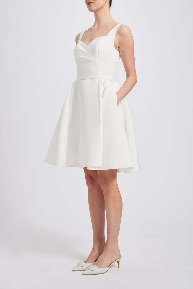Image number 2: Faille Side Gather Dress, side view