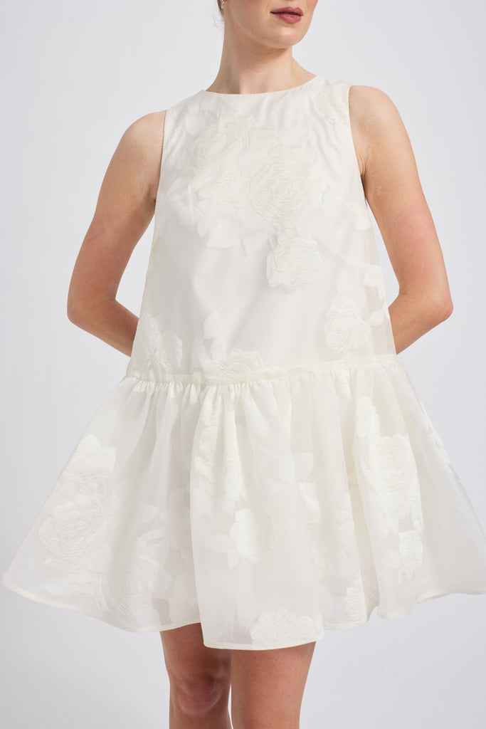 Rose Fil Coup Mini Dress Ivory / 2 | Amsale Rose Fil Coup Mini Dress Ivory / 2 | Amsale