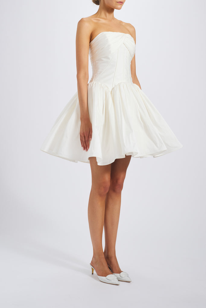 Taffeta Drop-Waist Dress Amsale Taffeta Drop-Waist Dress Amsale