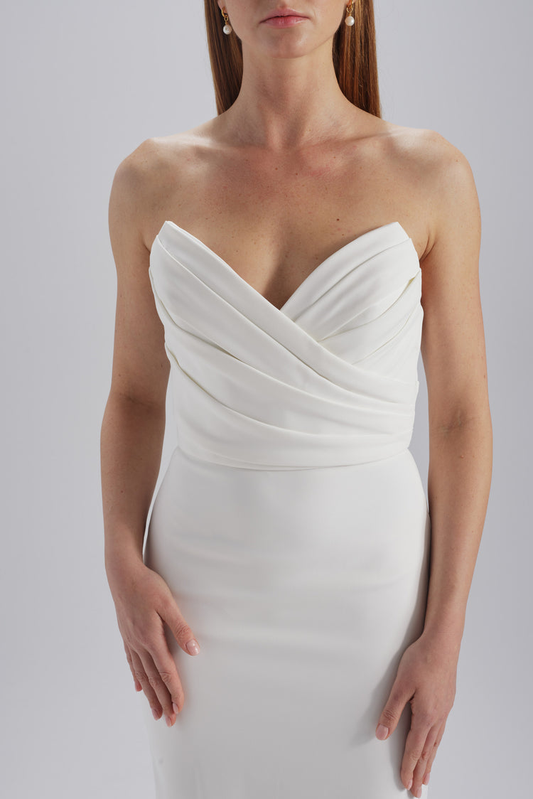 Strapless Scuba Crepe Dress – Amsale