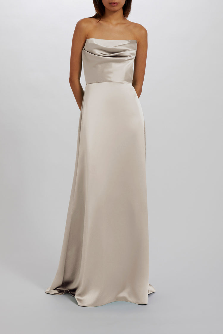 Leslie, dress from Collection Bridesmaids by Amsale, Fabric: fluid-satin