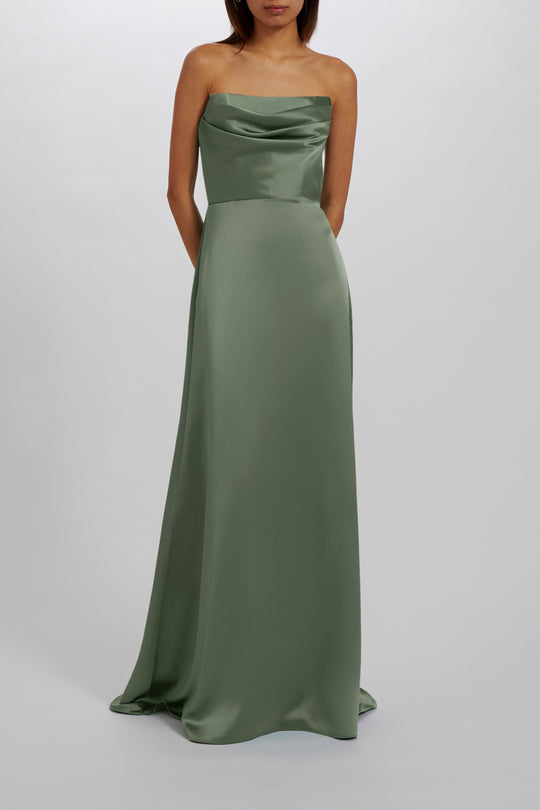 Jara - Olive, $300, dress by color from Collection Bridesmaids by Amsale