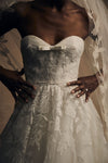 Lupe, dress from Collection Bridal by Amsale, Fabric: floral-embroidery