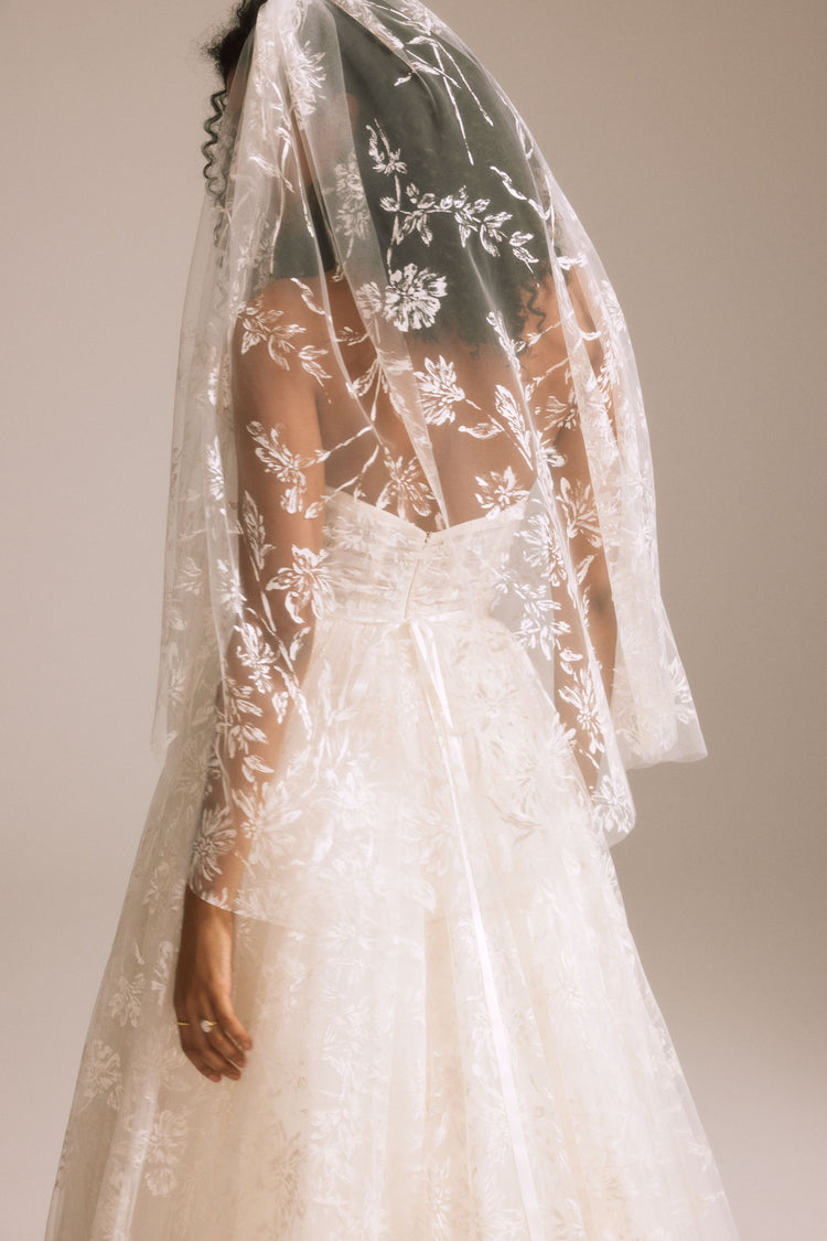 Floral Printed Veil, accessory from Collection Accessories by Nouvelle Amsale