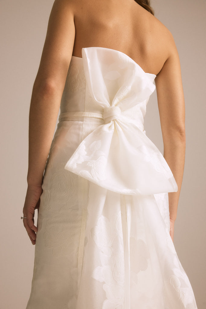 amsale rose fil coupe fit-&-flare dress Amsale