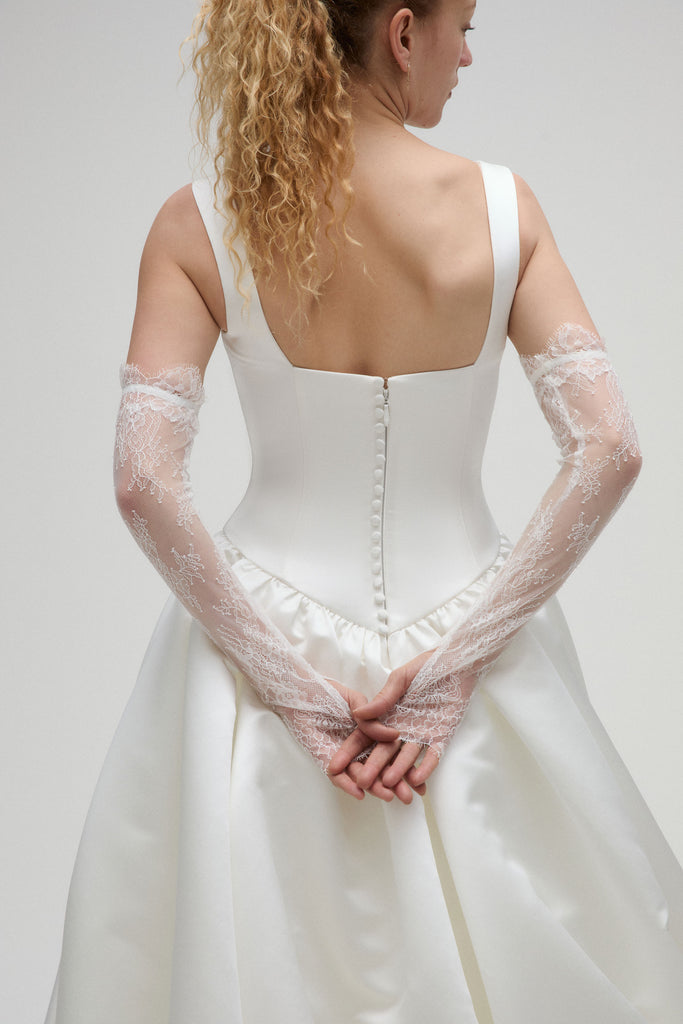 amsale long sleeve wedding dress Amsale Silk Gown