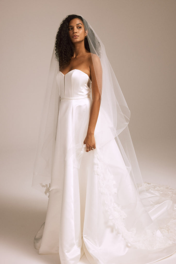 Product Embroidered Lace Blusher Veil Image