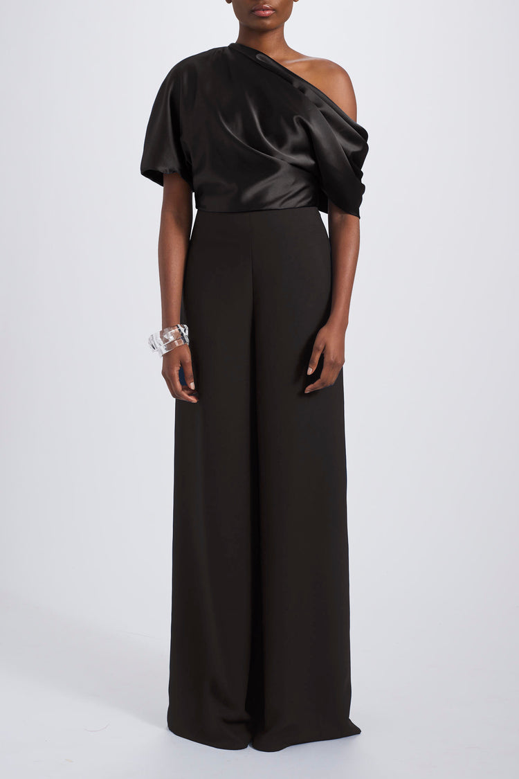 The Slouch Jumpsuit, dress from Collection Evening by Amsale, Fabric: fluid-satin