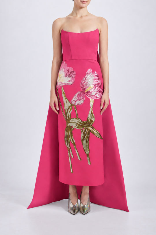 Sequin Appliqué Column Dress - alternate view