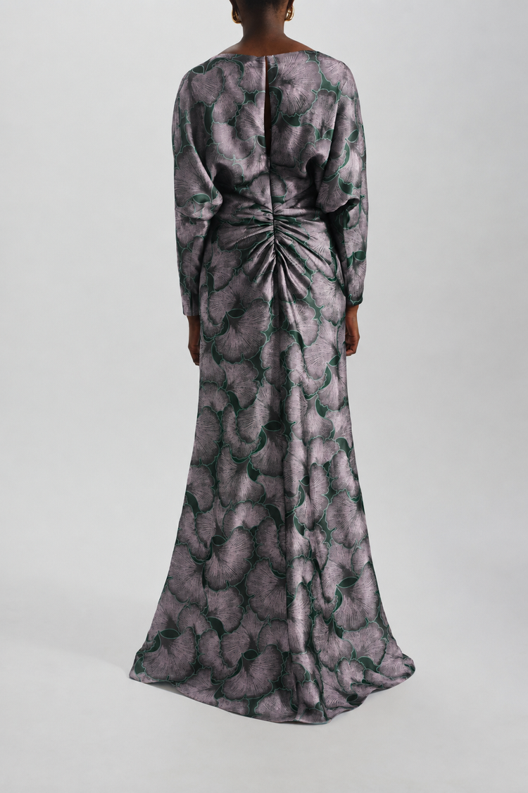 Image number 2: Jacquard Dolman Sleeve Dress, back view
