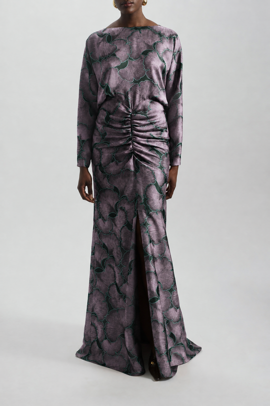Jacquard Dolman Sleeve Dress, $1,375, dress from Collection Evening by Amsale