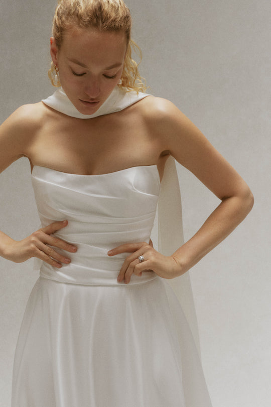 R477FS - Ivory, $880, dress by color from Collection Accessories by Nouvelle Amsale
