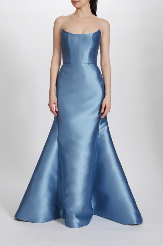 P609 - Smokey-Blue, $895, dress by color from Collection Evening by Amsale