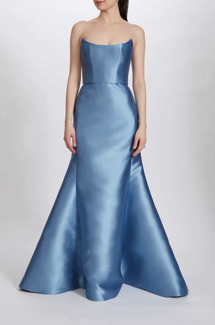 P609 - Smokey-Blue, dress by color from Collection Evening by Amsale