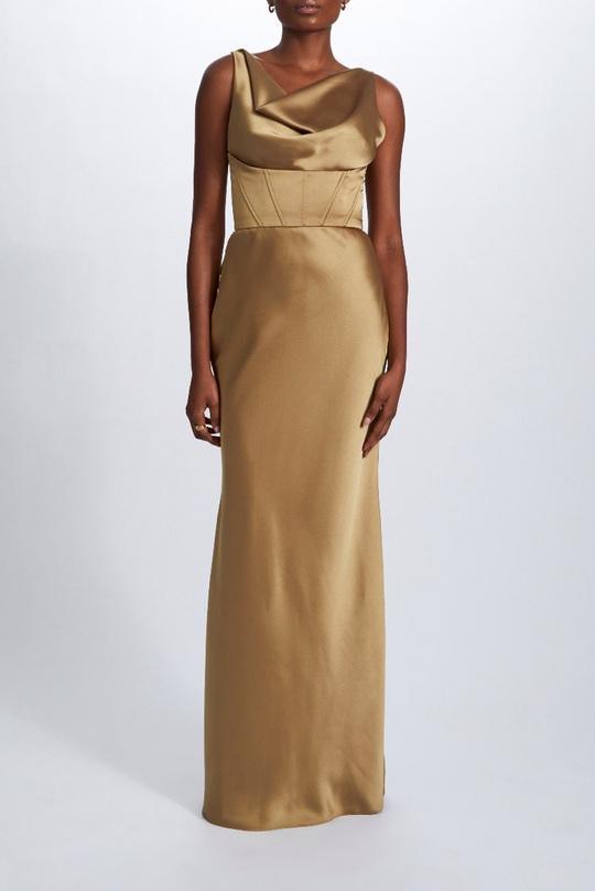 P722S - Gold, $650, dress by color from Collection Evening by Amsale