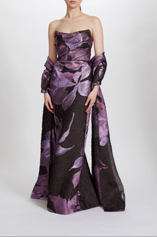 P580 - Lilac-Brown, $4,400, dress by color from Collection Evening by Amsale