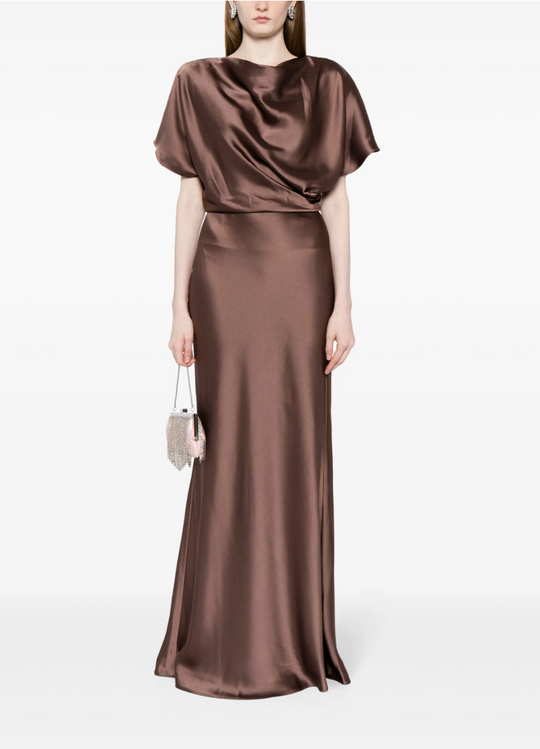 P727S - Truffle, $695, dress by color from Collection Evening by Amsale