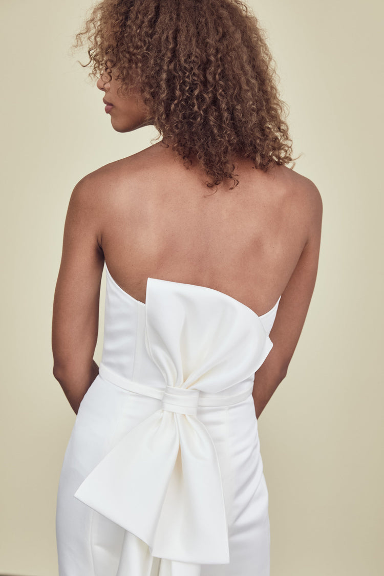 Tiernan - Silk-White, dress by color from Collection Bridal by Nouvelle Amsale