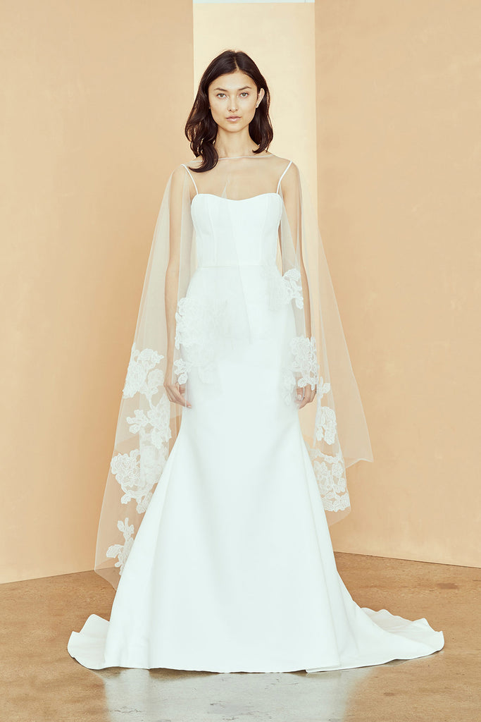 Product Cape with Cascading Lace Image