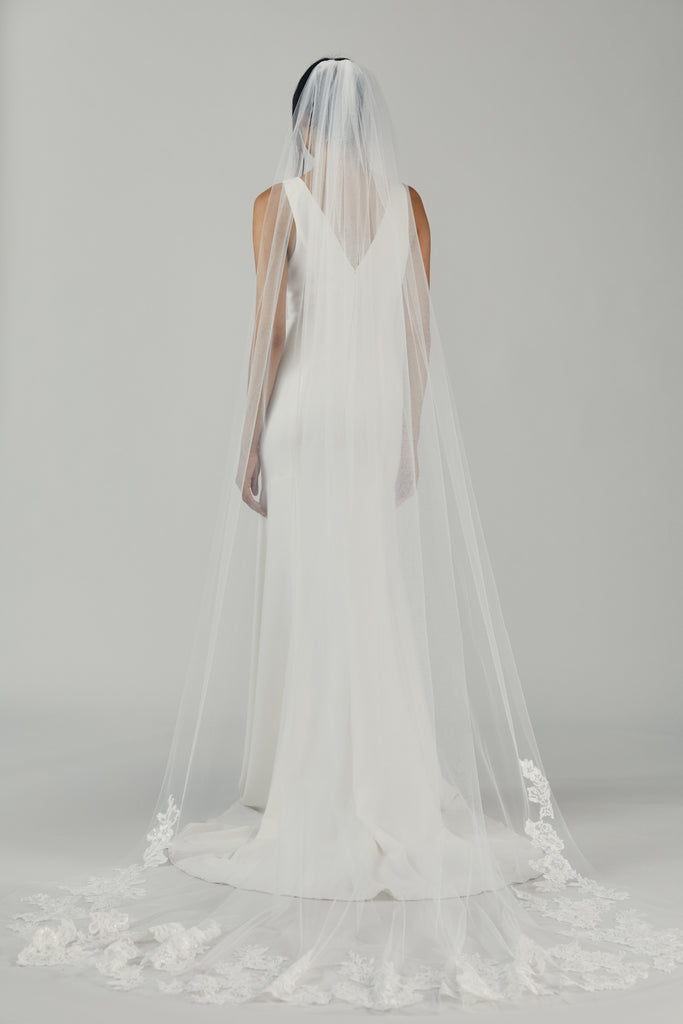 Product Cathedral Length Veil with Sequin Lace Border Image