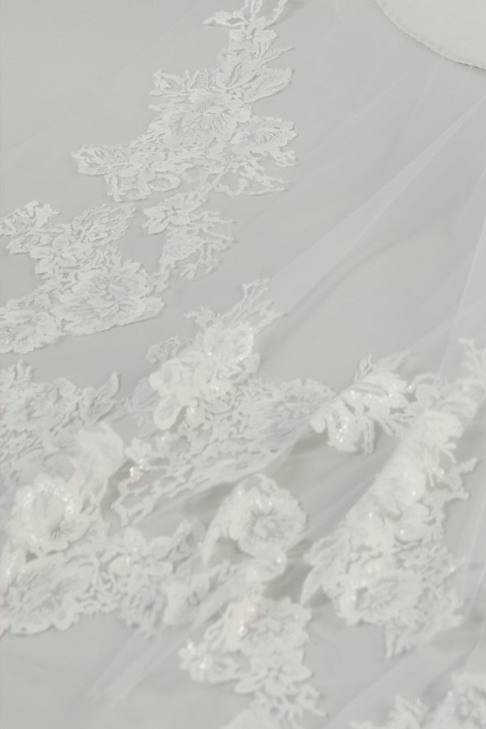 Product Cathedral Length Veil with Sequin Lace Border Image