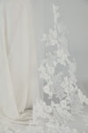 R358V - Cathedral length veil with a mix of Chantilly lace, accessory from Collection Accessories by Nouvelle Amsale, Fabric: tulle