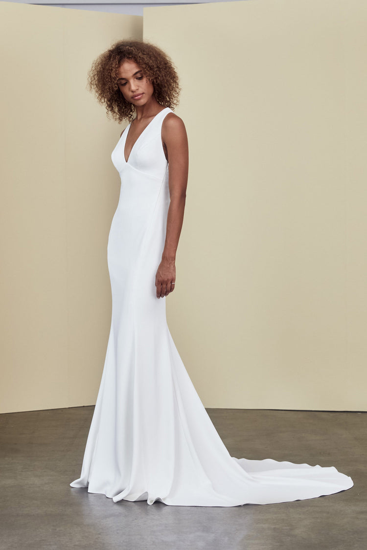 Donna, dress from Collection Bridal by Nouvelle Amsale, Fabric: crepe