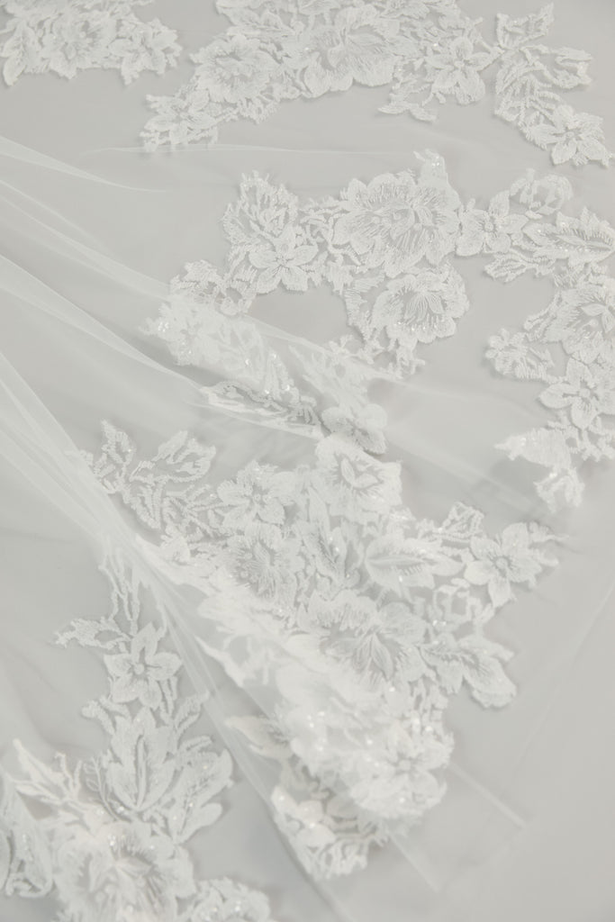 Product Cathedral Length Veil with Sequin Lace Border Image