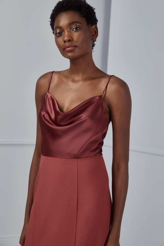 Mali - Cayenne, $300, dress by color from Collection Bridesmaids by Amsale