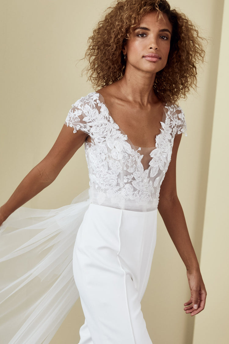 Eddie - Silk-White, dress by color from Collection Bridal by Nouvelle Amsale