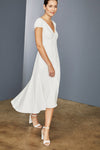 LW155 - Front Button V-neck Dress - Ivory, dress by color from Collection Little White Dress by Amsale