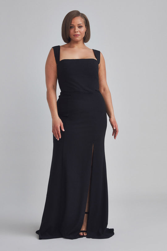 Cleo, $300, dress from Collection Bridesmaids by Amsale, Fabric: crepe