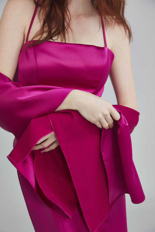 Fluid Satin Shawl, $70, accessory from Collection Bridesmaids by Amsale