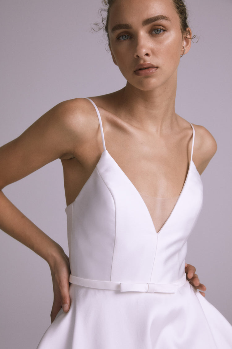 Baker - Silk-White, dress by color from Collection Bridal by Amsale
