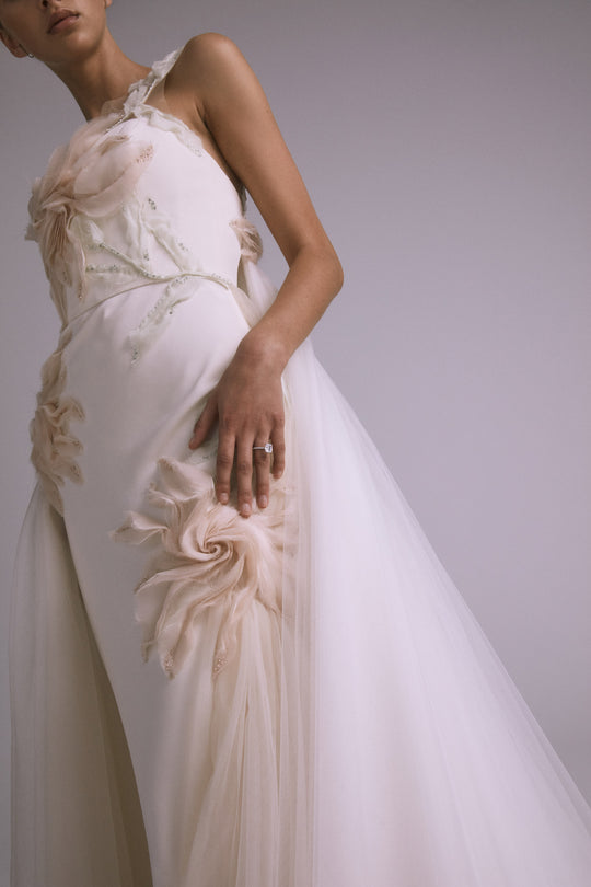 Marisol, $8,595, dress from Collection Bridal by Amsale, Fabric: crepe