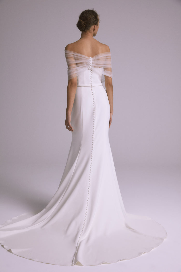 Ruched Tulle Wrap Amsale Ruched Tulle Wrap Amsale