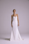 Nat, dress from Collection Bridal by Amsale, Fabric: stretch-fluid-crepe