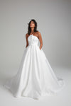 Rhodes, dress from Collection Bridal by Amsale, Fabric: duchess-satin