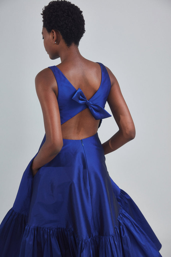 Product P389T - Taffeta High Low Dress - Cobalt Image