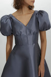 P449M - Balloon Sleeve Dress, dress from Collection Evening by Amsale, Fabric: mikado